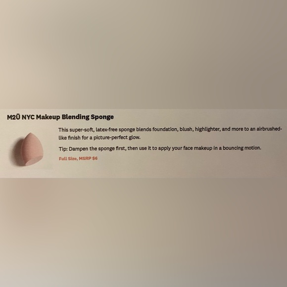 ⭐️HP⭐️🆕M2Ü NYC Makeup Blending Sponge - Picture 3 of 3